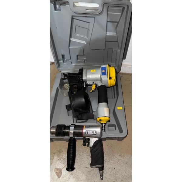 Powerfist Coil Feed Air Roofing Nailer w/ Air Reversable Drill