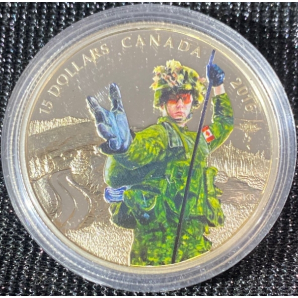 2016 Canadian $15 National Heroes: Military Fine Silver Coin