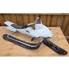 Image 1 : White Snow Racer Sled with Steering and Brakes