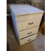 Image 1 : Wooden Utility Cupboard Painted White with 3 Drawers 33 T, 25 L, 20 W