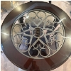 Image 7 : Stunning Mahogany 6 Piece Dining Table w/ Upholstered Seating & Glass Top 