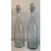 Image 1 : 2 Large Glass Decanters - 19T Each 