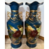 Image 1 : Stunning Turquoise Enamel Japanese Porcelain Vases 32T