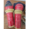 Image 1 : Vintage Hockey Gear Set with Shin Guards, Gloves, and Ice Skate Blades