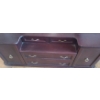 Image 2 : Mahogany Finish Dresser w/ Mirror 72 W, 21 D, 72.5 T