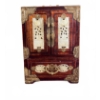 Image 7 : Chinese Jewellery Box with White Jade Inlays and Brass Fittings