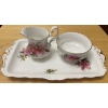 Image 5 : Royal Albert Bone China England "Prarie Rose" Variety of Pieces Cups, Saucers,  Serving Plates, Crea