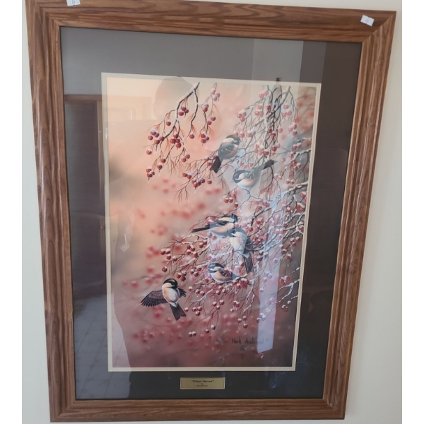 Print "Winter Harvest"- Artist:  Mark Anderson,  26 x 34 Framed Under Glass