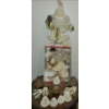 Festive All White Seasonal Swag - Lace Bells White Saint Nick & More