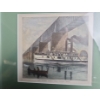 Image 2 : Pair of Prints: Mountain is Matted Only 14 X 12.5 and Boat 12.5 X 12.5, Framed Under Glass 
