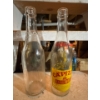 Image 1 : mint condition, Vintage beverage company and a glass no seem hand blown clear bottle