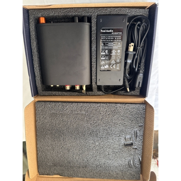 Fosi Audio BT20A Bluetooth Amplifier w/ Power Adapter - Compact Device Designed For Passive Speakers