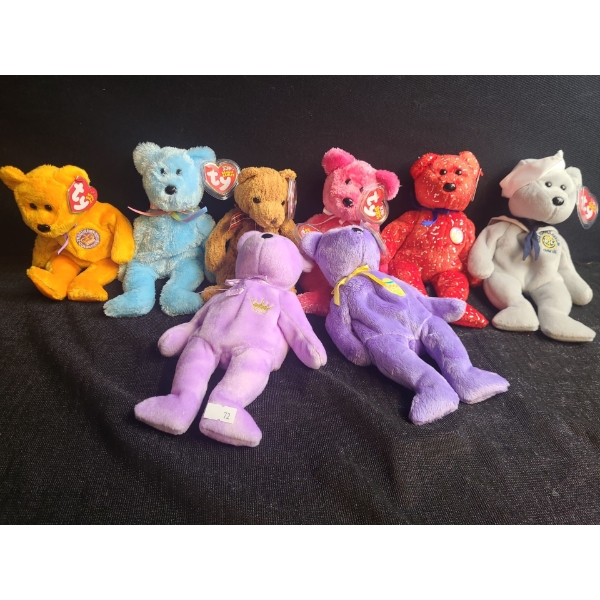 Beanie Babies Bears- Assorted Including: Golden Jubilee, Decade, Yours Truly, USS Regan and More!