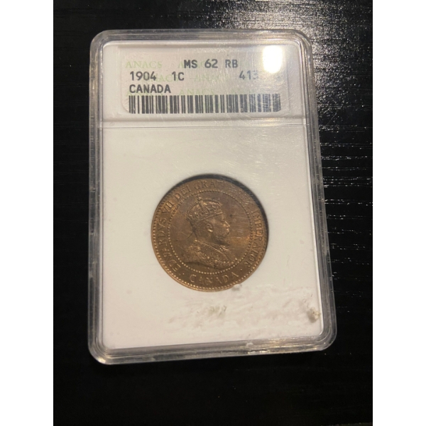  1904 Canadian Graded 1c grade: MS-62 RB 