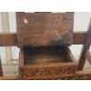 Image 5 : Beautiful Antique Hall Tree and Unique Wooden Storage Box on Stand - Measure's In Description