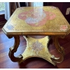 Image 1 : Gorgeous Vintage Florentine Gold Gilt Side Table Pink - 19W, 19D, 20T 