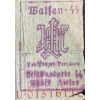 Image 3 : 1929 10 Reichsmark Banknote Stamped Waffen SS