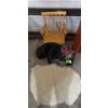 Image 1 : Childs Rocking Chair, New Metal Seats, Shearling Rug 