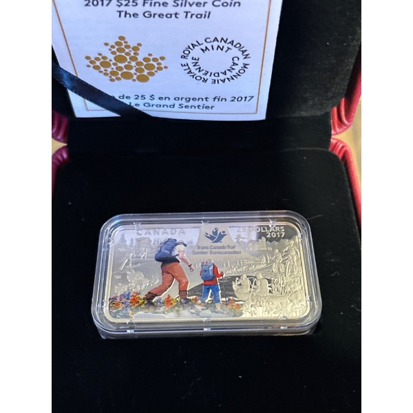 2017 $25 The Great Trail - Pure Silver Coin