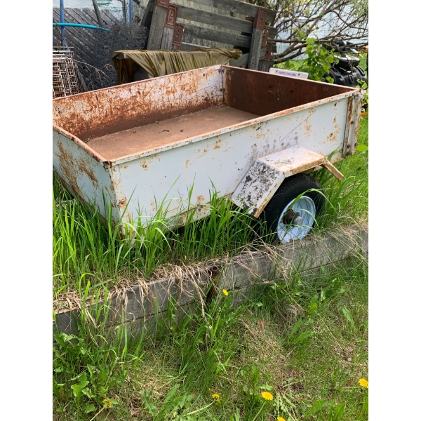 Dunlap Utility Trailer with Metal Body and Single Axle