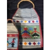 Image 4 : Woven Pouch 13.5 X 15, Woven Decor w/ Bamboo Handle 9.5 W, 18, w/ String Handle 6.5 W, 8.5 
