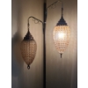 Image 4 : Vintage Floor Lighting w/ Hanging Glass Shades 95 T as Shown/ Adjustable Pole Height 