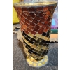 Image 8 : Decor Warner Sallman Jesus Print, Mosaic Vase, Wood Carving, Glass Decanter, Books