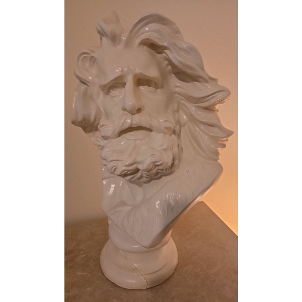 Giant Zues Head Ceramic Cracked And Repaired Base 24T
