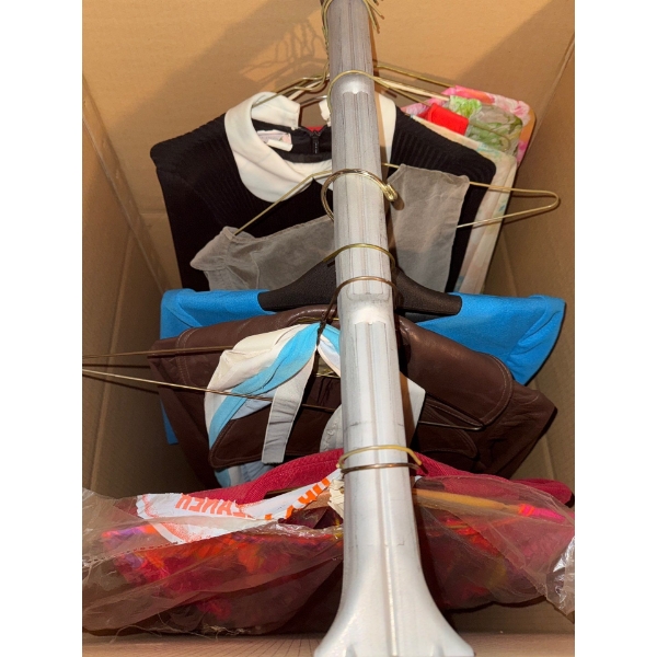 Vintage Mystery Closet in a Box, Including Leather Jacket (Seems around Womens Size S)