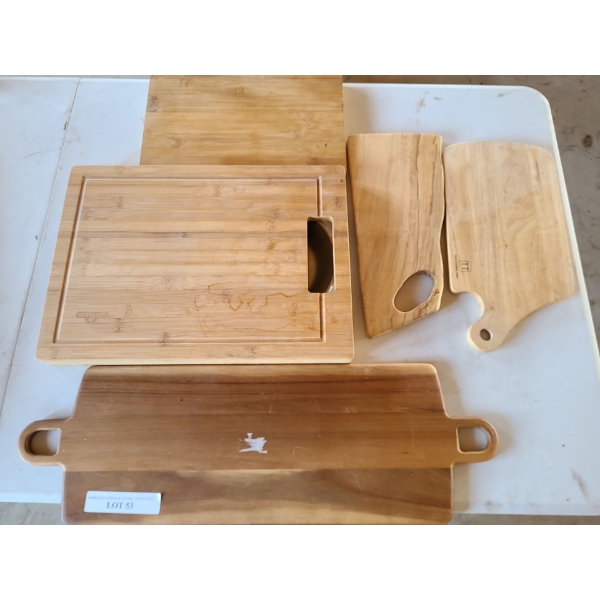 Asst Cutting Boards.  Longest Board 27 w, 9 l