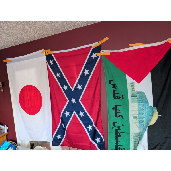 Japan Flag - Palestine Flag - Confederation Flag 52x36