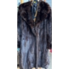 Image 1 : Full Length Dark Brown Fur Coat w/ Scarf & Gloves Size M-L