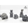 Image 3 : Collection Of Vintage "Wolf Original" Soapstone Animal Figurines. 