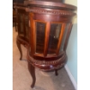 Image 3 : Vintage Regency Style Mahogany Kidney Shaped Mini Bar w/ Removable Tray 29x15x30