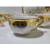 Image 5 : Vintage Europen Gold Plated Tea Set: Teapot 7 T, Mini Cups, Saucers 4.5" Diameter, Sugar Bowl 