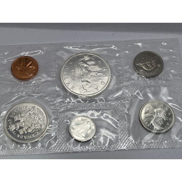 1963 Canadian Uncirculated Coin Set 43g 80% Silver