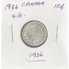 Image 10 : 4 Canada Silver Dimes, 1915, 1920, 1935, 1936
