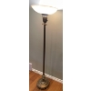 Image 2 : Antique Art Deco Torchiere Floor Lamp 6 feet Tall Solid Base