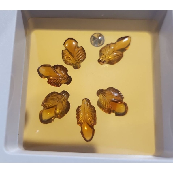 6.65 Carat Carved Citrine Leaves- Authentic with Certificate ( Estimated Value $300)