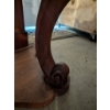 Image 2 : Ornately Carved Wood Vanity With Oval Mirror