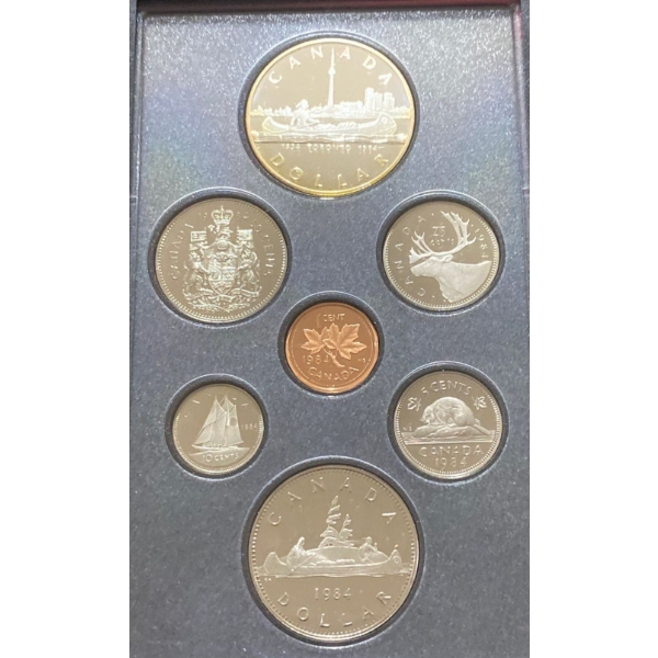 1984 Canadian Proof Set- 50% Silver Dollar 23.33 grams