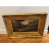 Image 1 : Antique Oil Painting In Gold Gilt Frame 19L 