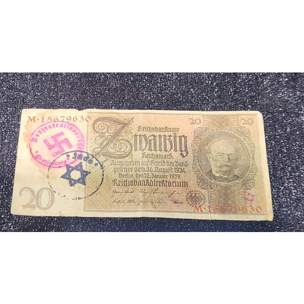 German WW2 Banknote Concentration Camp- Ovanienburg - Jude