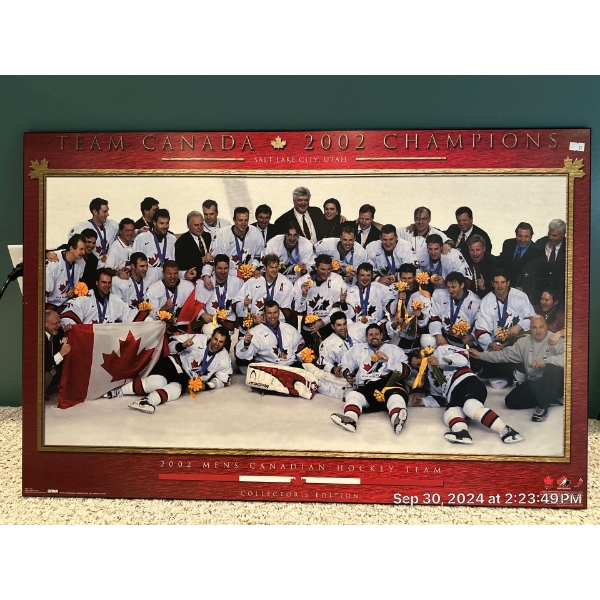 2004 Heritage Classic Autographed Poster  27 x 20