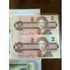Image 2 : Uncut 1973 1$ Bills And 1986 2$ bill With Sceans Of canada 1$ Bill 