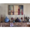 Mounted Print 35.5 X 23.5, Candlesticks 12 T,  B&W Vase 13 T, Purple Vase 13.5 W, 10.5 T and More!