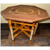 Image 1 : Moroccan Moorish Inlaid Hexagonal End Table 25"Tall