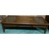 Image 2 : Vintage Coffee Table w/ Glass Inserts 44x17x25