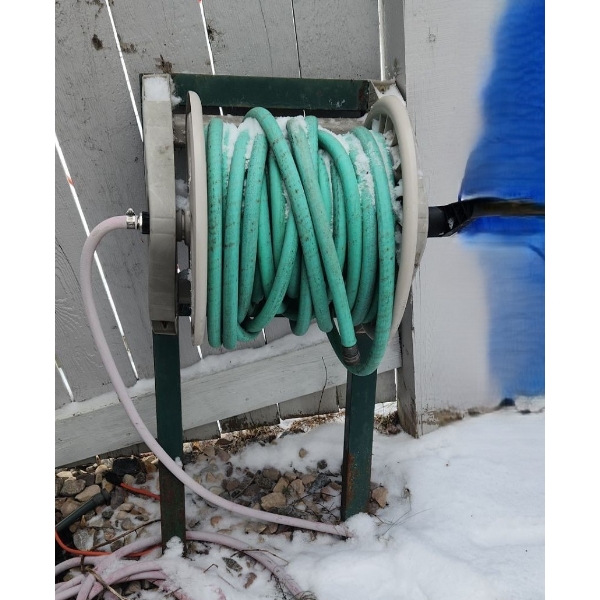 Garden Hose Stand and Reel of Hose Included 33 T
