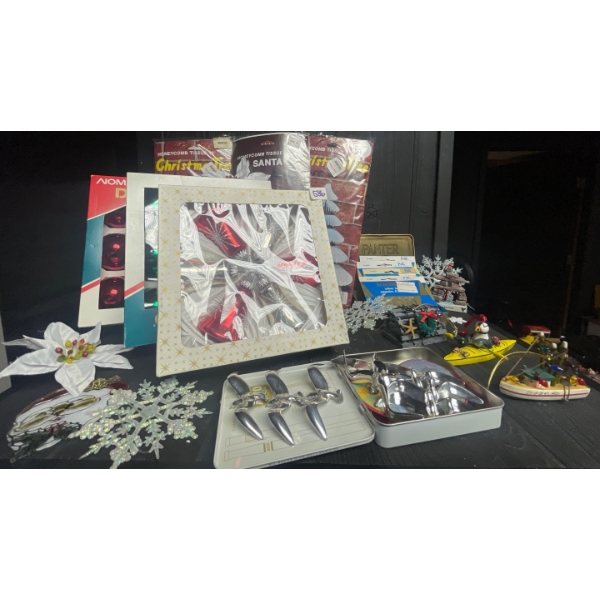 Vintage Holiday Decorations Ornaments Nautical Motif Seagulls Boats & More